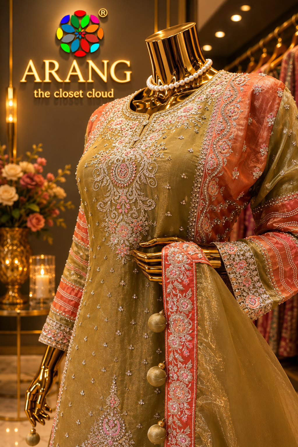 The Elegant Designer Luxury Style Ready to Wear Dress