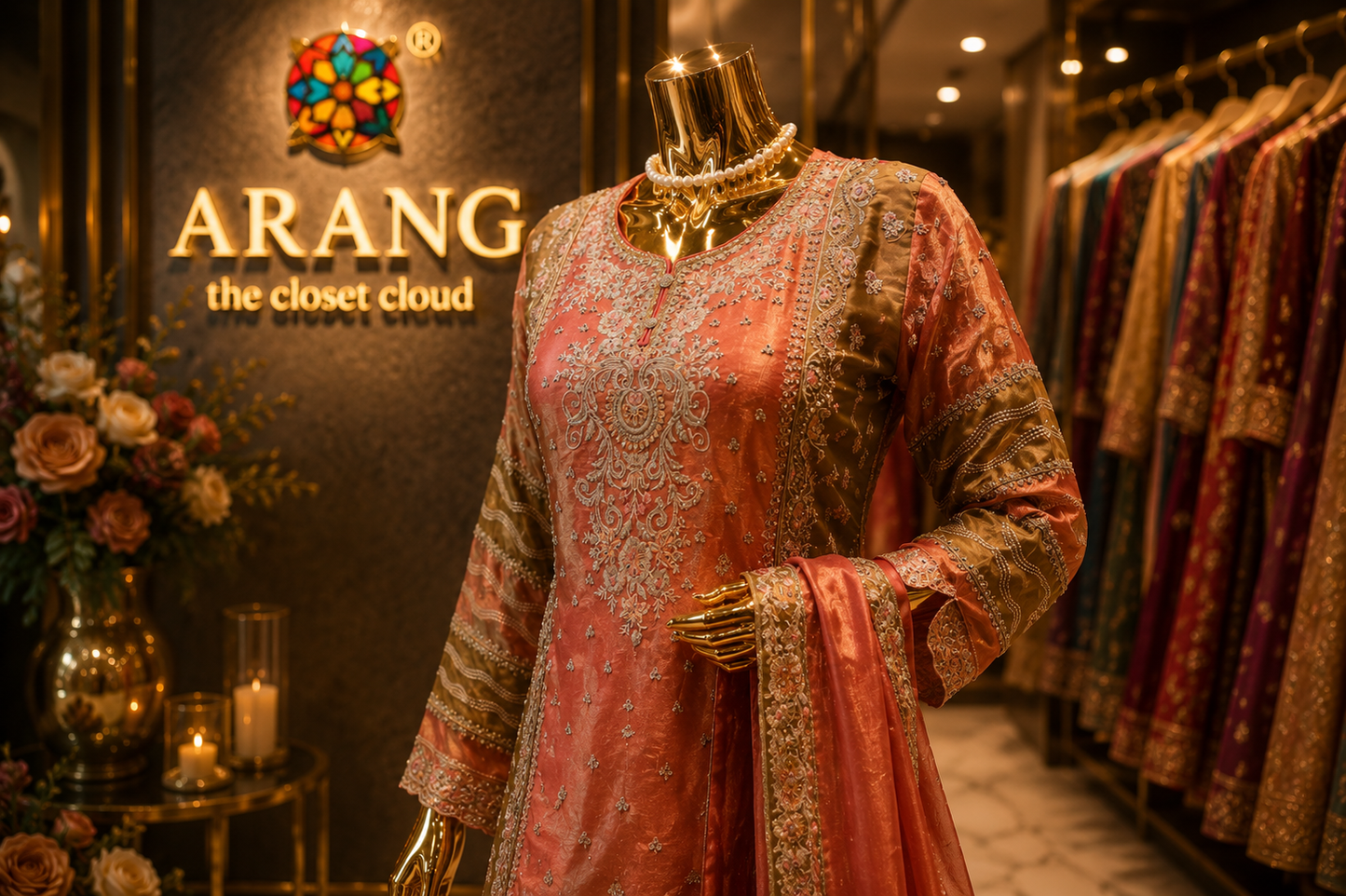 The Elegant Designer Luxury Style Ready to Wear Dress