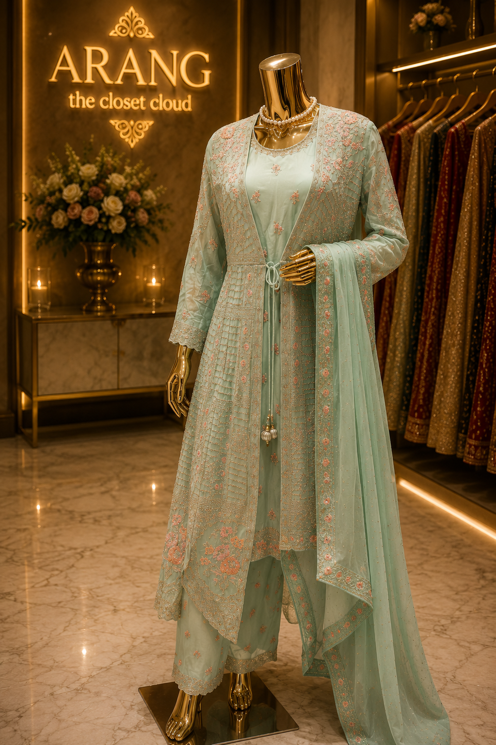 The Designer Luxury Shrug Style Ready to Wear Dress