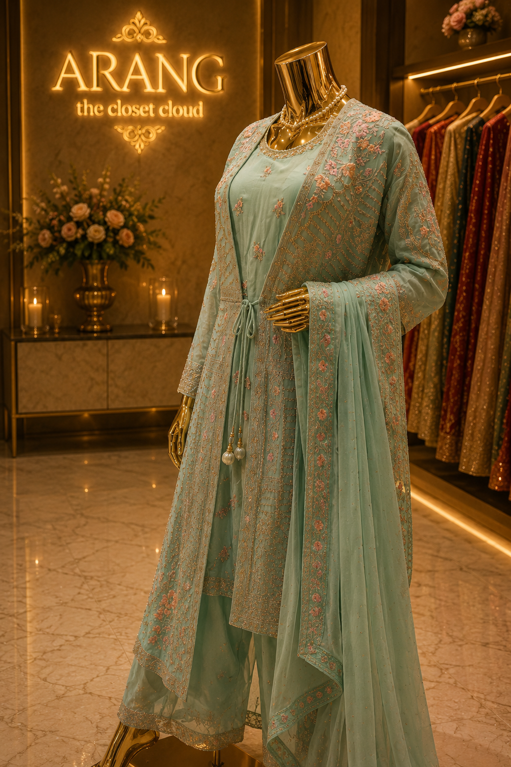 The Designer Luxury Shrug Style Ready to Wear Dress