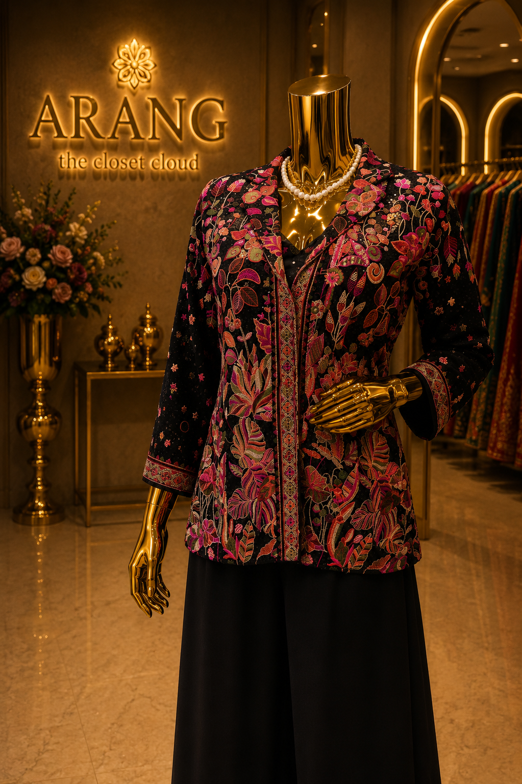 The Designer Kashmiri Style Koti Ready to Wear Dress
