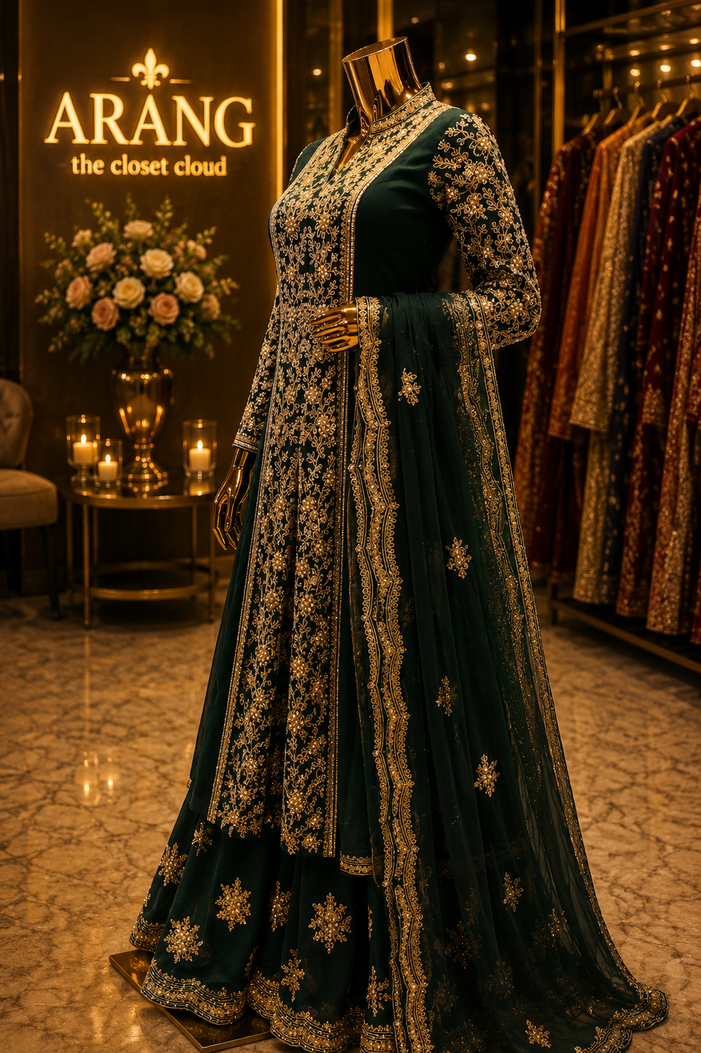 The Designer Pakistani Long Koti Style Ready to Wear Dress