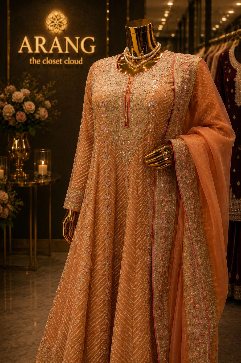 The Premium Luxury Anarkali Frock Ready to Wear Dress