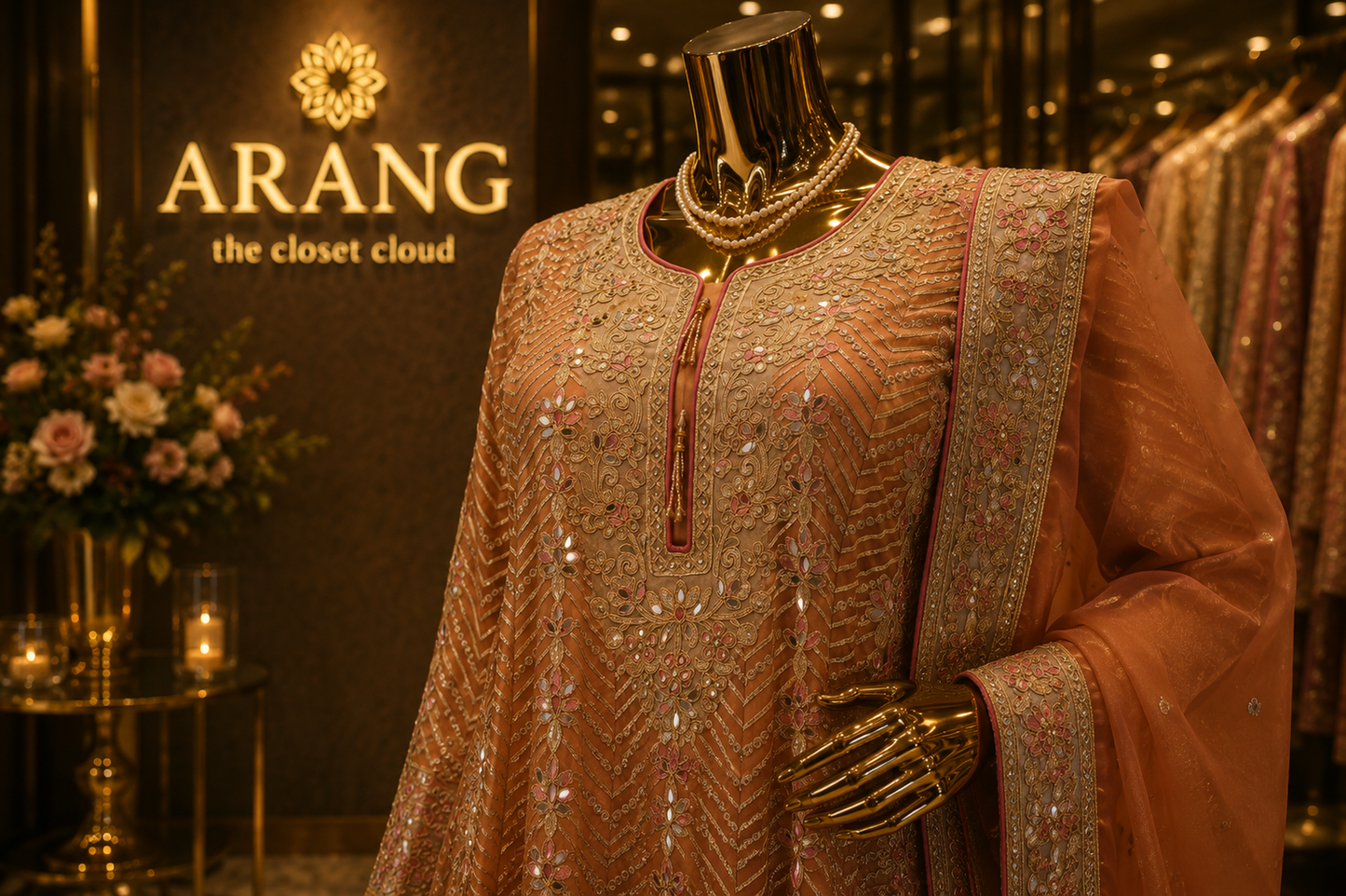 The Premium Luxury Anarkali Frock Ready to Wear Dress