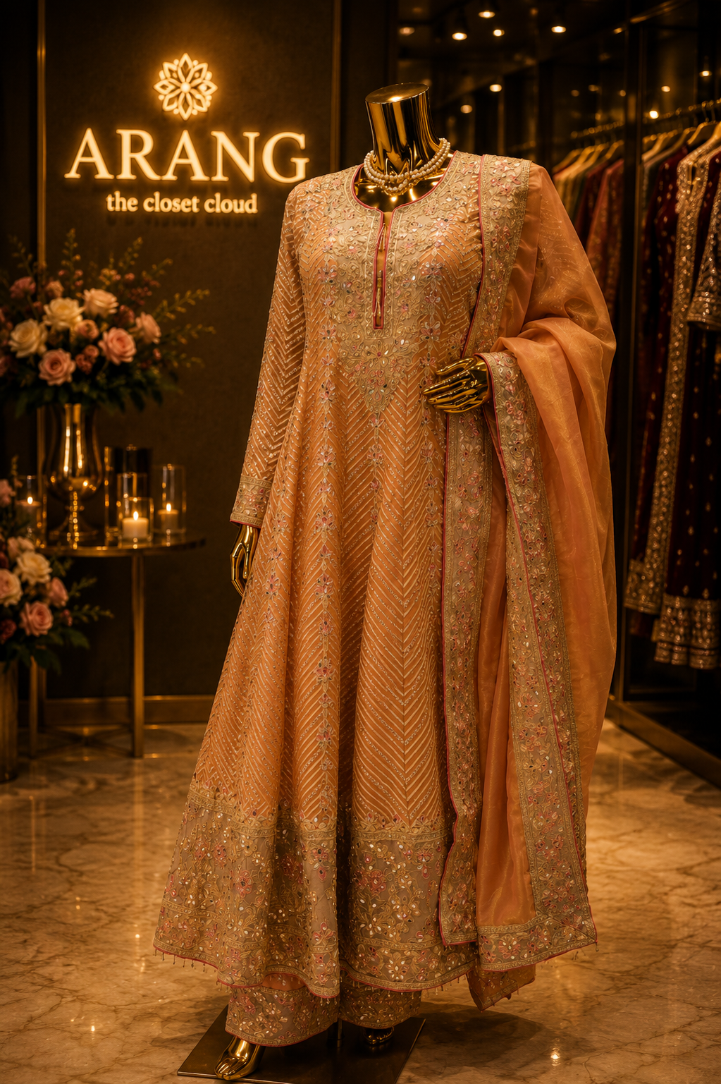 The Premium Luxury Anarkali Frock Ready to Wear Dress