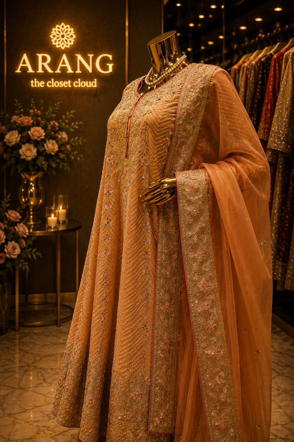 The Premium Luxury Anarkali Frock Ready to Wear Dress