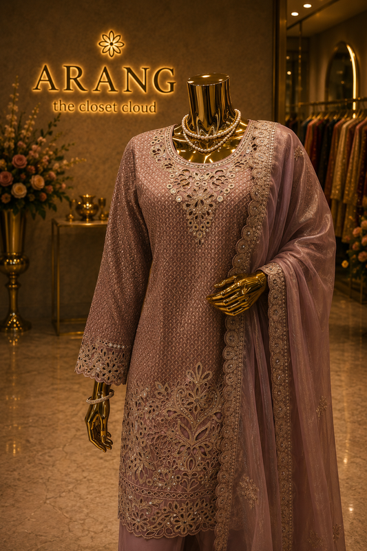 The Designer Pakistani Cut Work Shirt Style Ready to Wear Dress