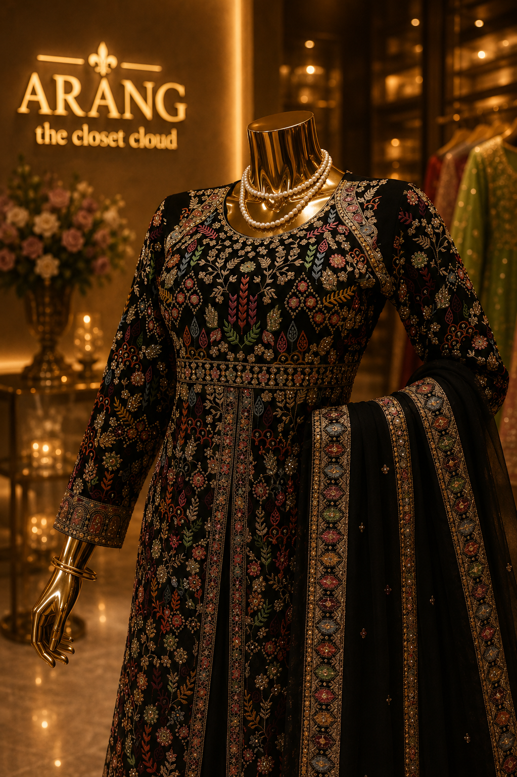 The Designer Pakistani Long Koti Style Ready to Wear Dress