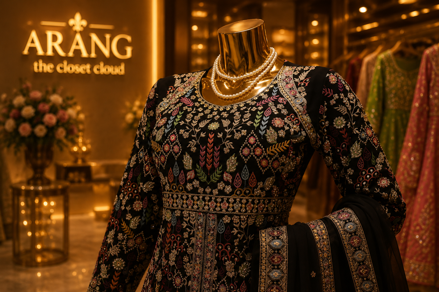 The Designer Pakistani Long Koti Style Ready to Wear Dress