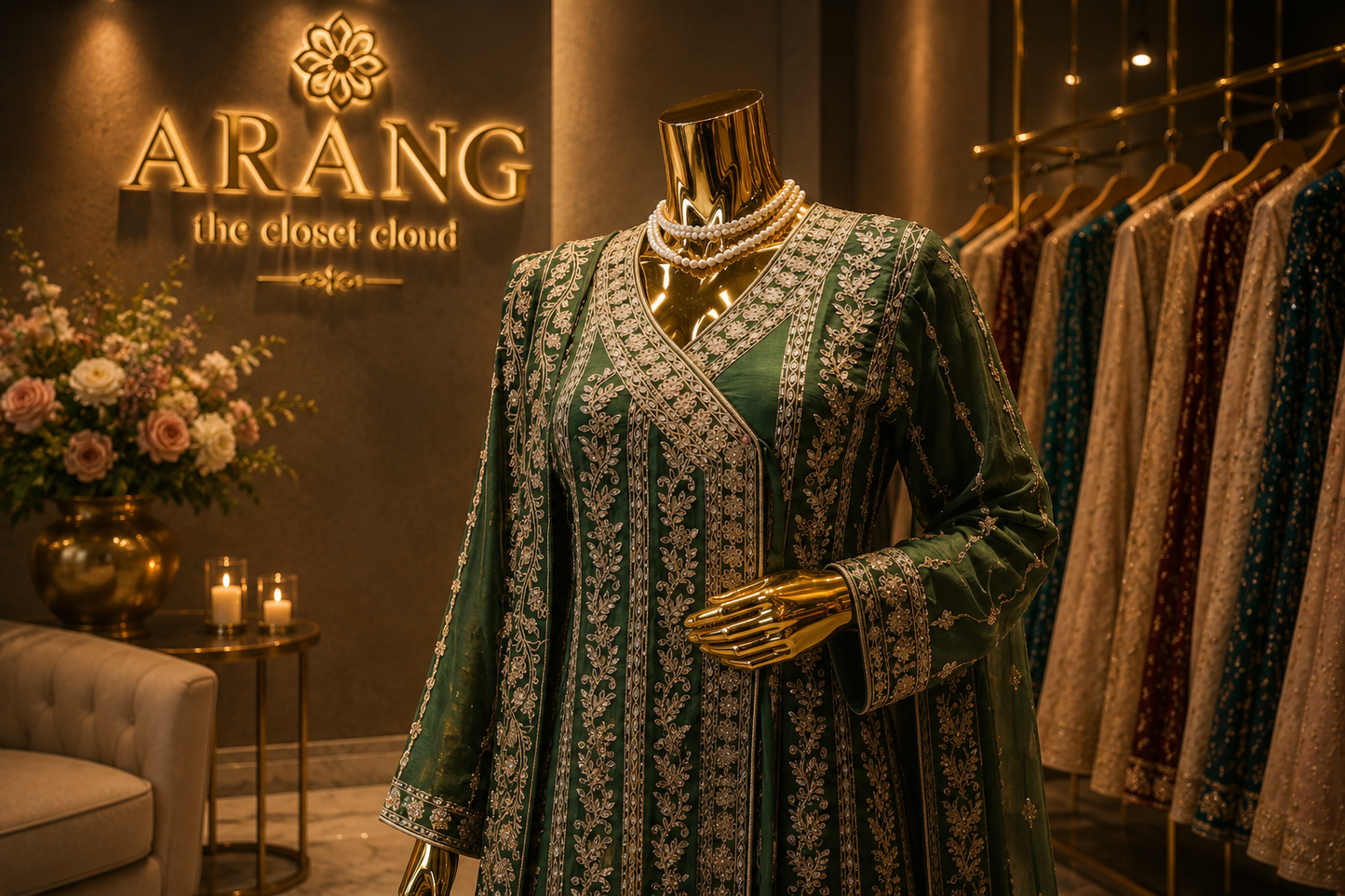 The Premium Luxury Designer Pakistani Aang Rakha Style Ready to Wear Dress