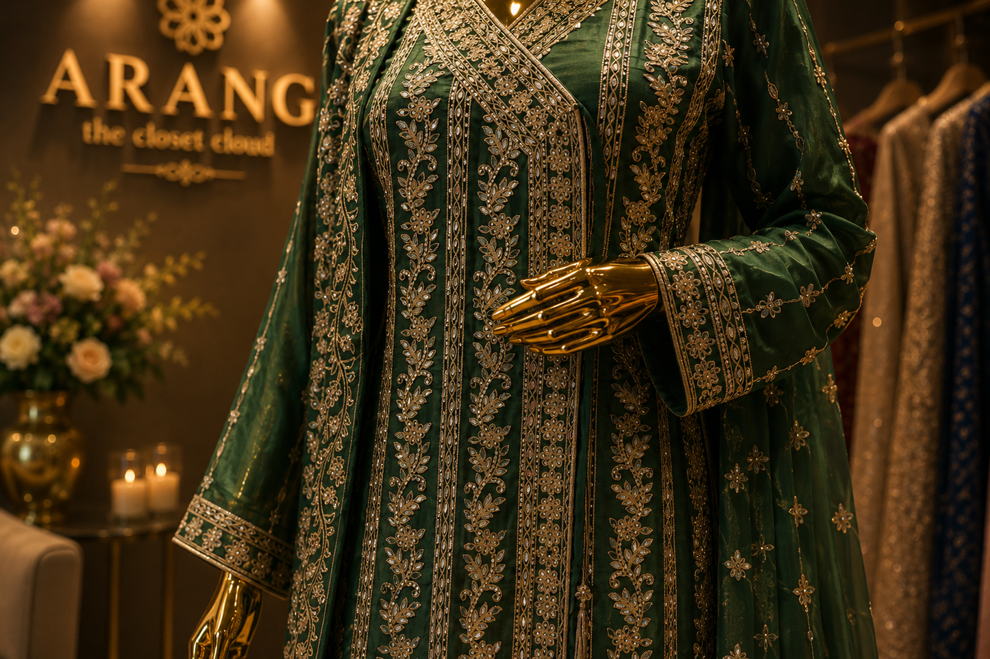 The Premium Luxury Designer Pakistani Aang Rakha Style Ready to Wear Dress