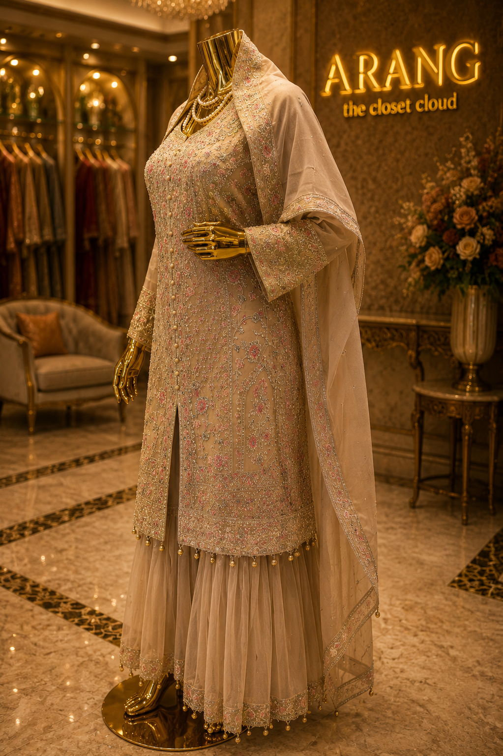 The Premium Designer Pakistani Shirt Style Ready to Wear Dress