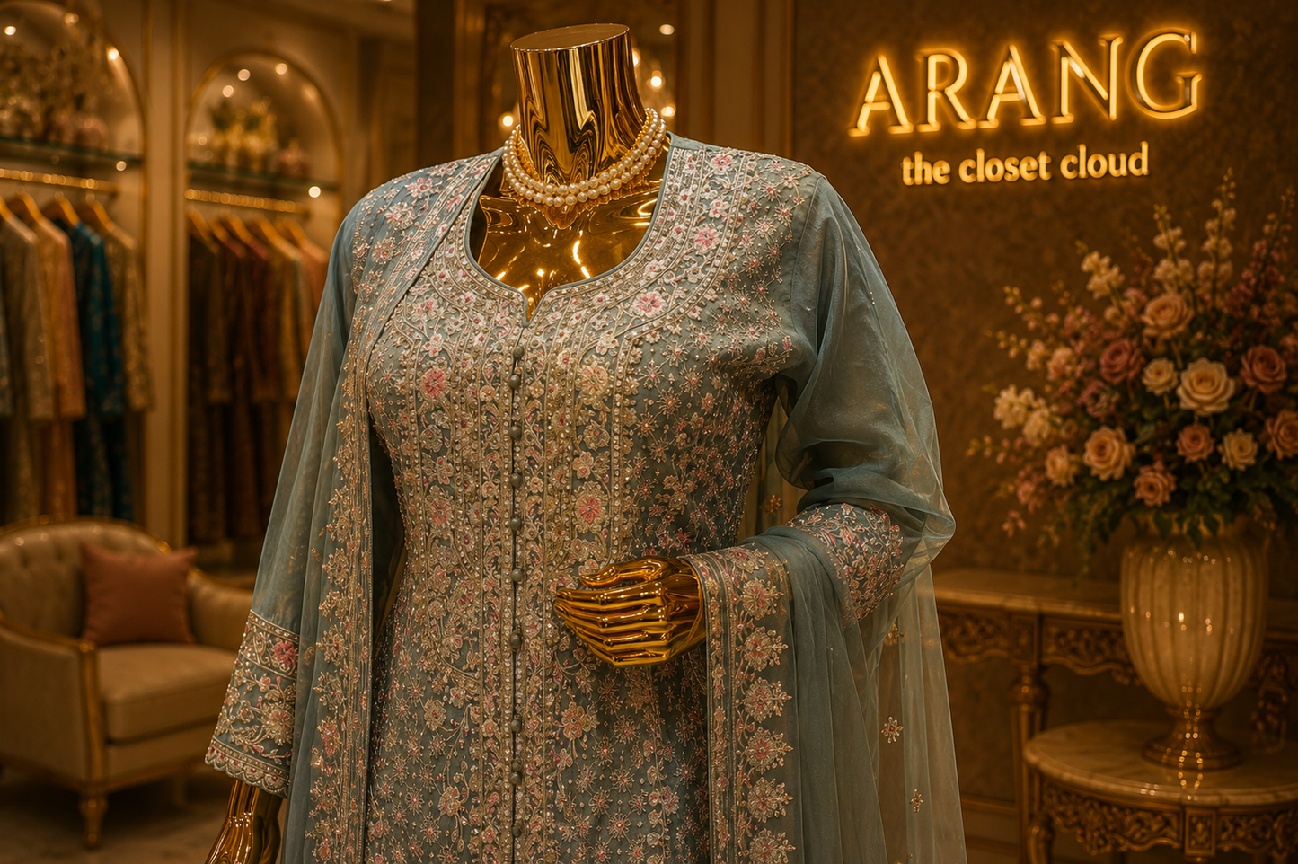 The Premium Designer Pakistani Shirt Style Ready to Wear Dress