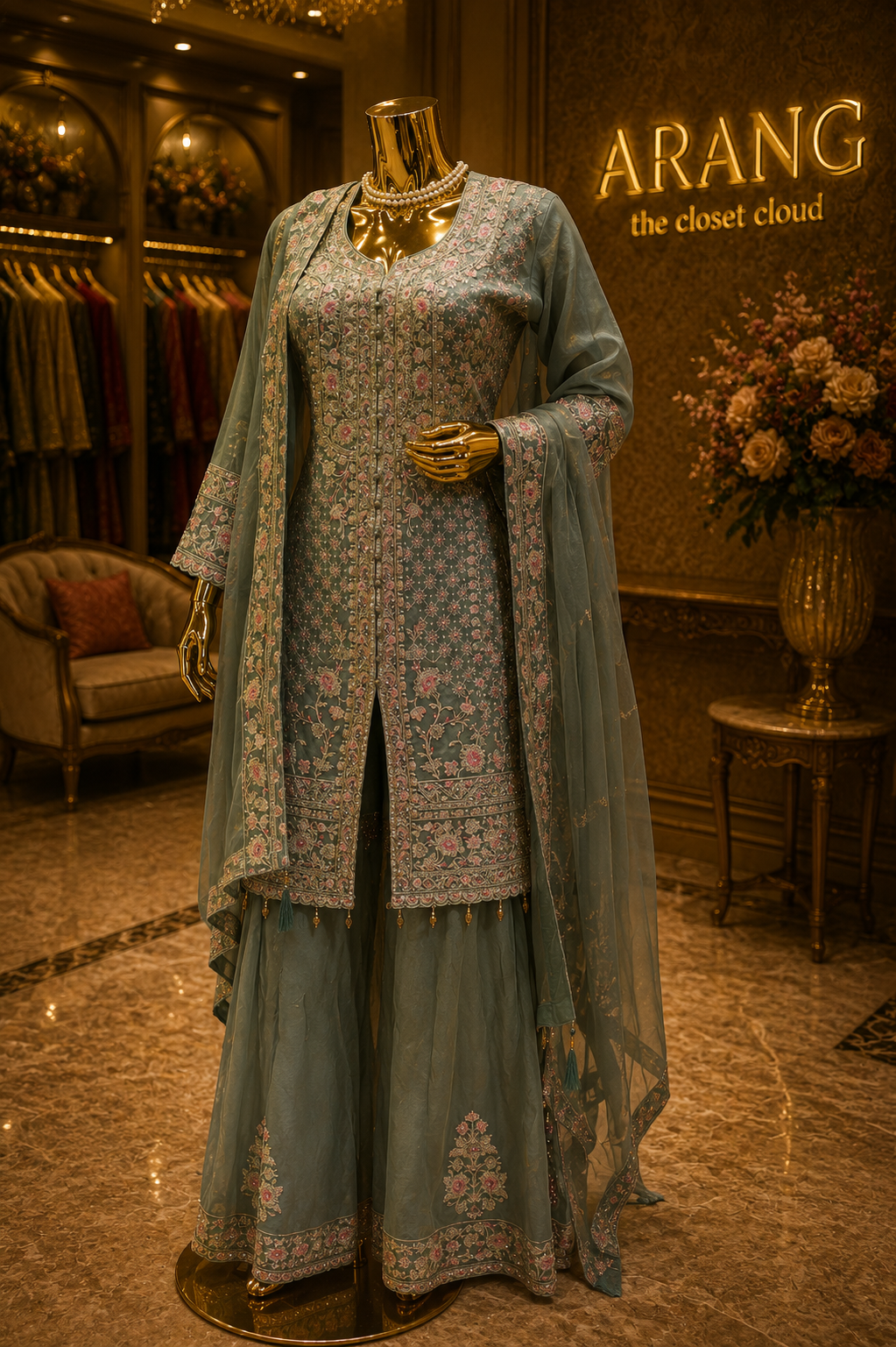 The Premium Designer Pakistani Shirt Style Ready to Wear Dress
