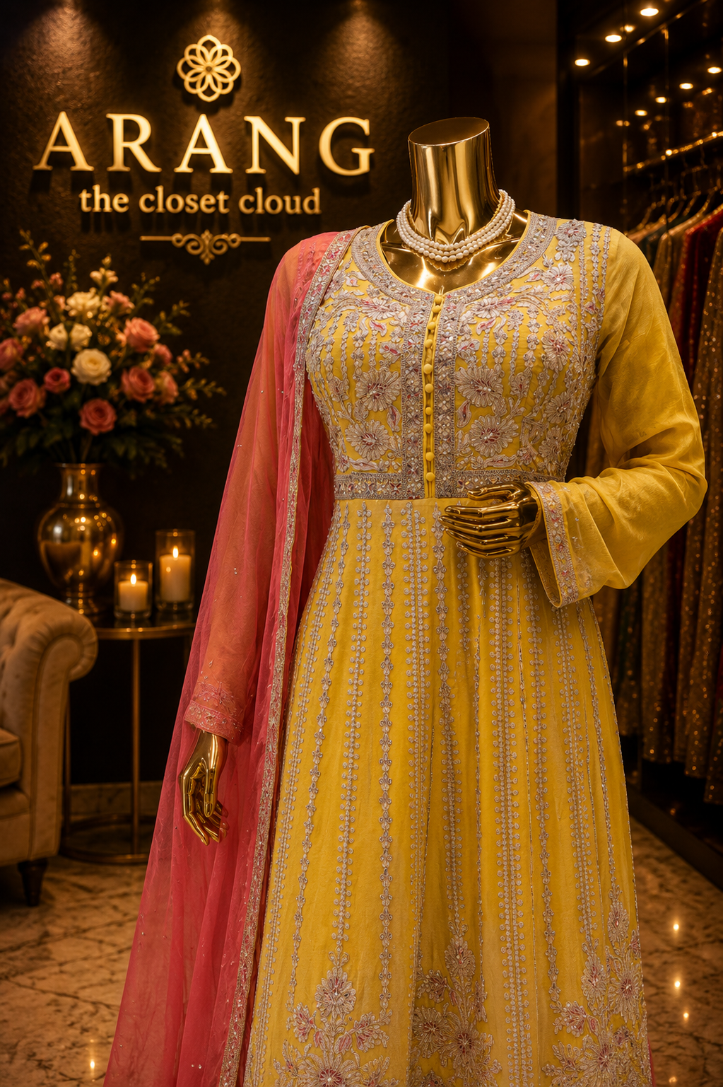 The Designer Premium Pakistani Frock Style Ready To Wear Dress