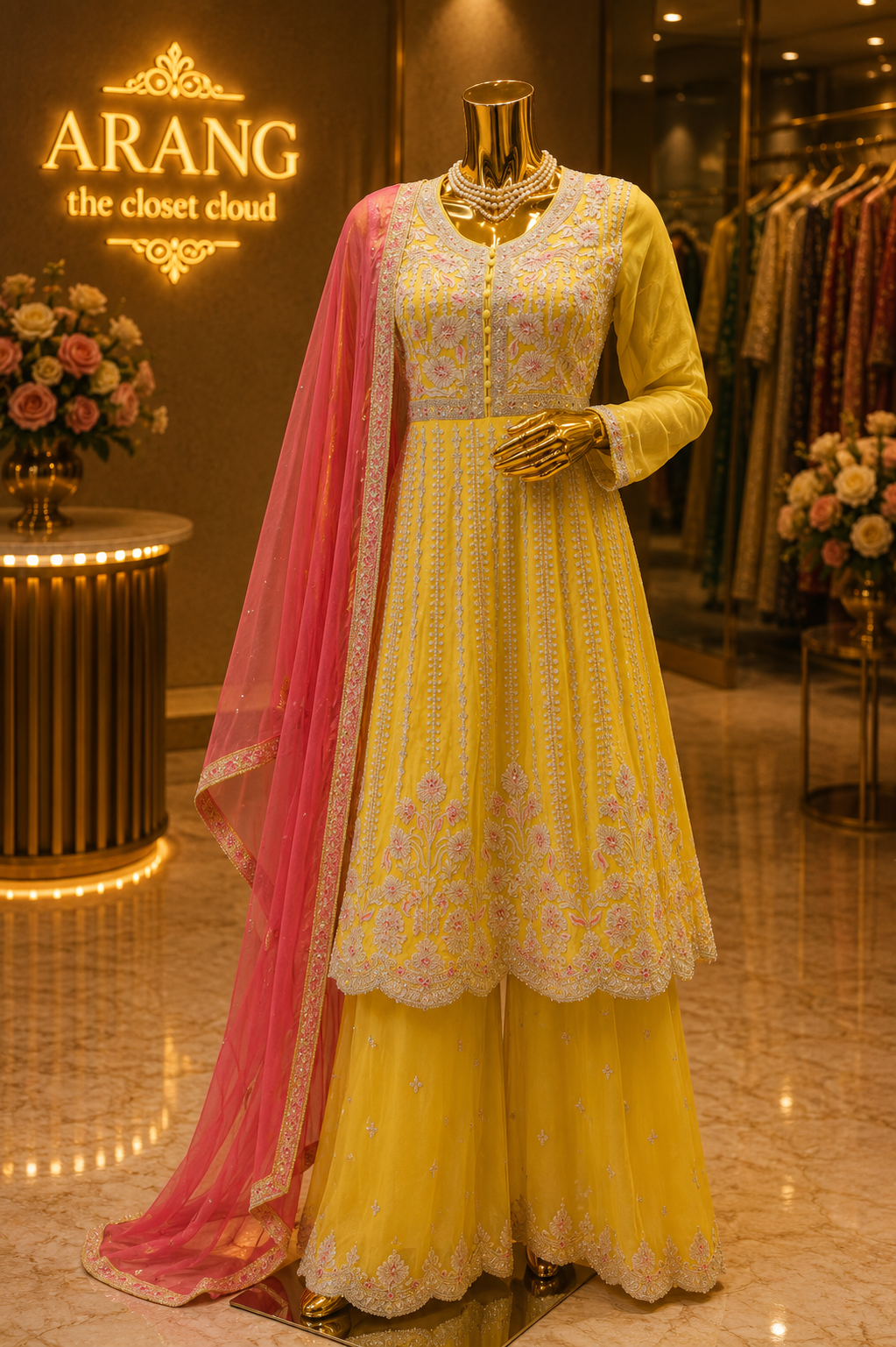 The Designer Premium Pakistani Frock Style Ready To Wear Dress
