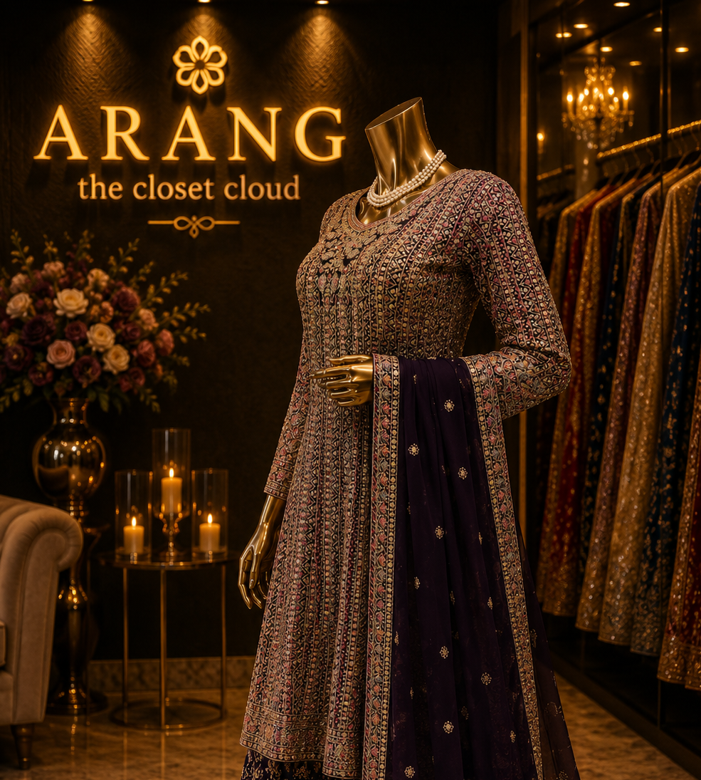 The Elegant Premium Luxury Designer Frock Style Ready To Wear Dress