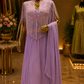 The Premium Elegant Designer Cape Gown Style Ready to Wear Dress