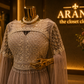 The Premium Elegant Turkish Designer Cape Gown Style Ready to Wear Dress