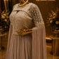 The Premium Elegant Turkish Designer Cape Gown Style Ready to Wear Dress