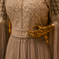 The Premium Elegant Turkish Designer Cape Gown Style Ready to Wear Dress