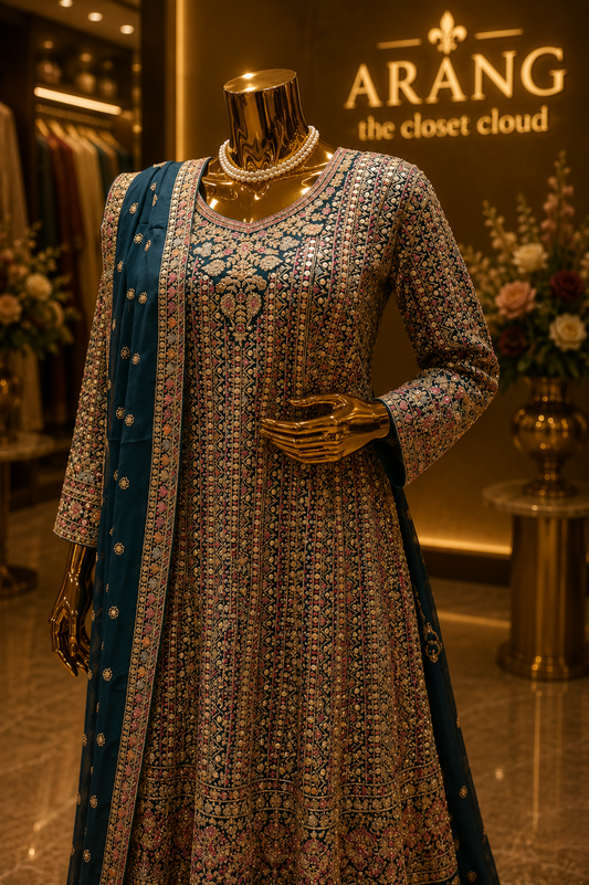 The Elegant Premium Luxury Designer Frock Style Ready To Wear Dress