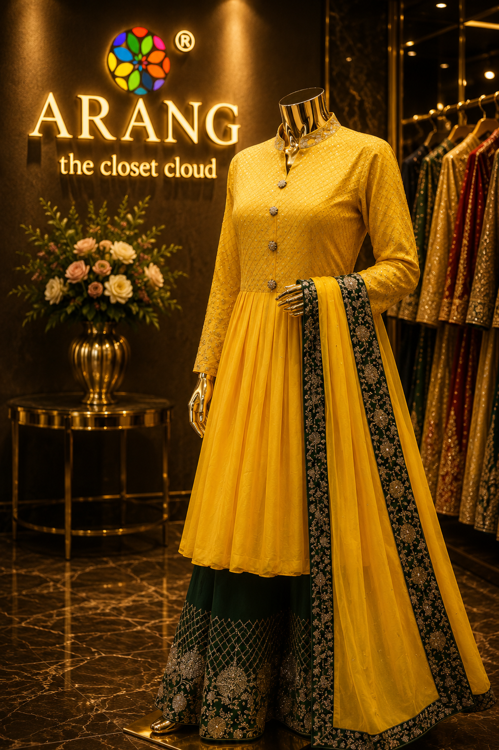 The Premium Designer Frock Style Ready To Wear Dress