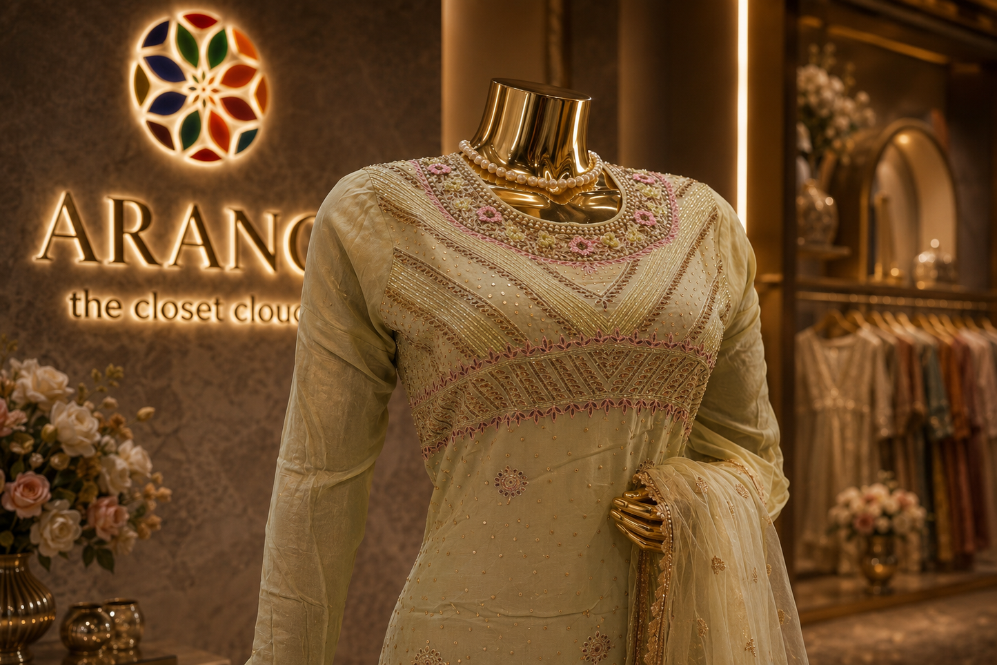 The Premium Pakistani Designer Semi-Stitched Style Dress