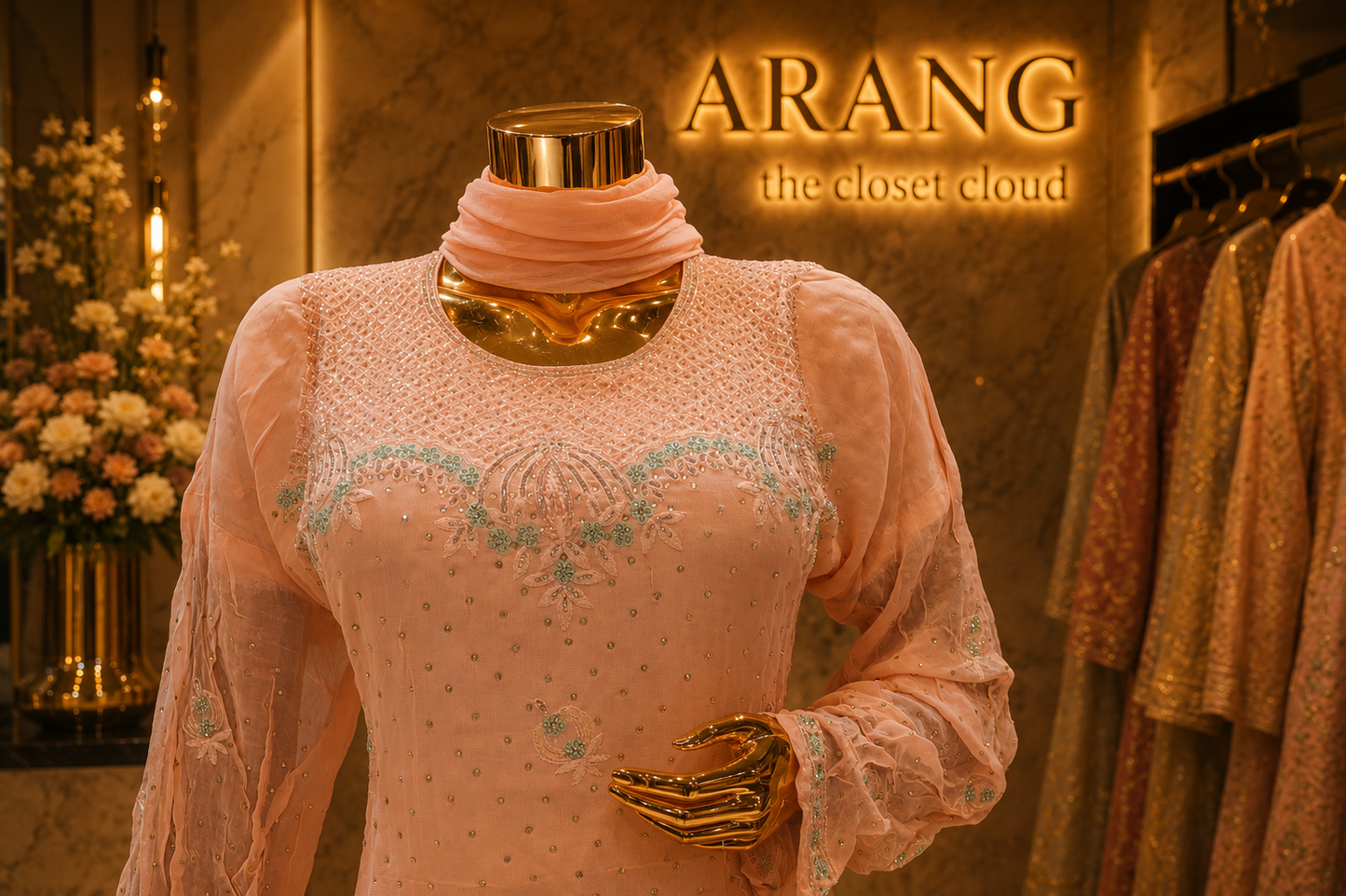 The Premium Pakistani Designer Semi-Stitched Style Dress