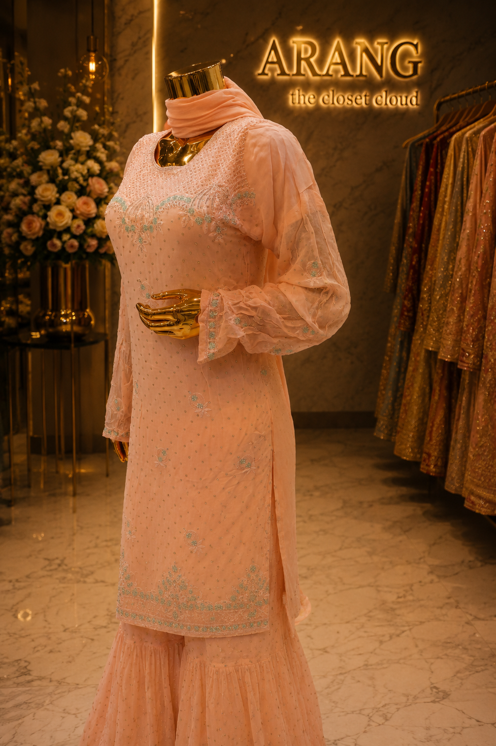 The Premium Pakistani Designer Semi-Stitched Style Dress