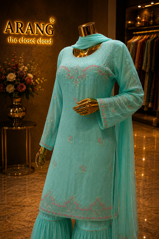 The Premium Pakistani Designer Semi-Stitched Style Dress