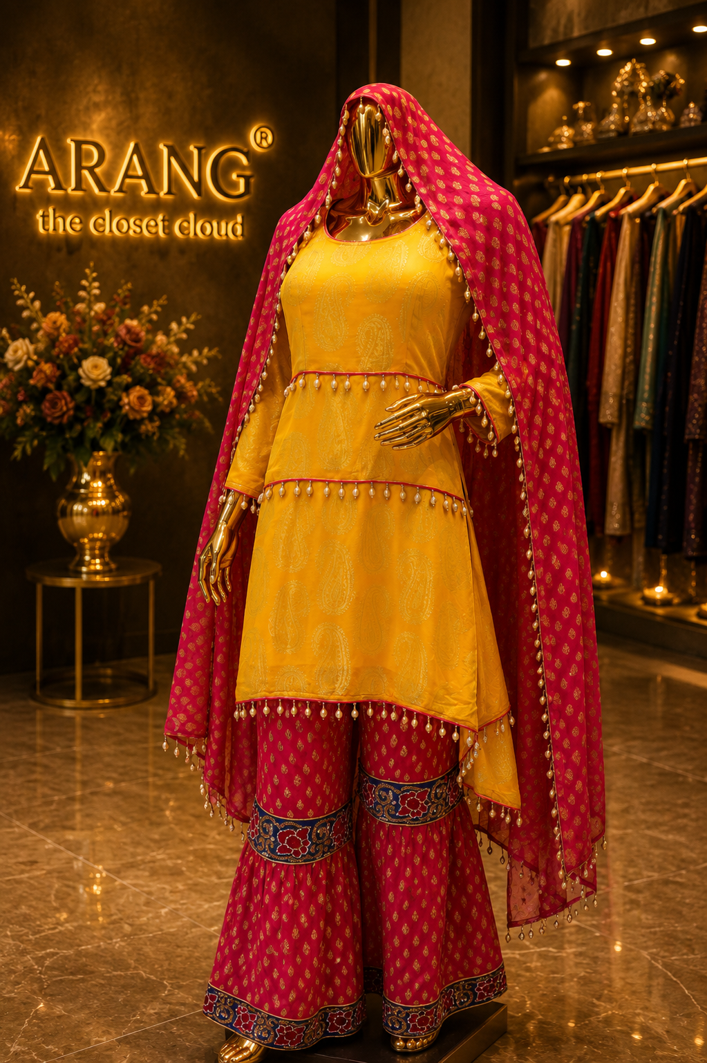 The Designer Elegant Tail Type Frock Style Ready to Wear Dress