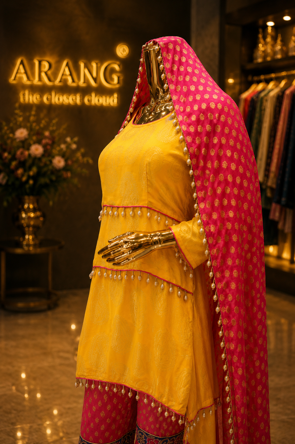 The Designer Elegant Tail Type Frock Style Ready to Wear Dress