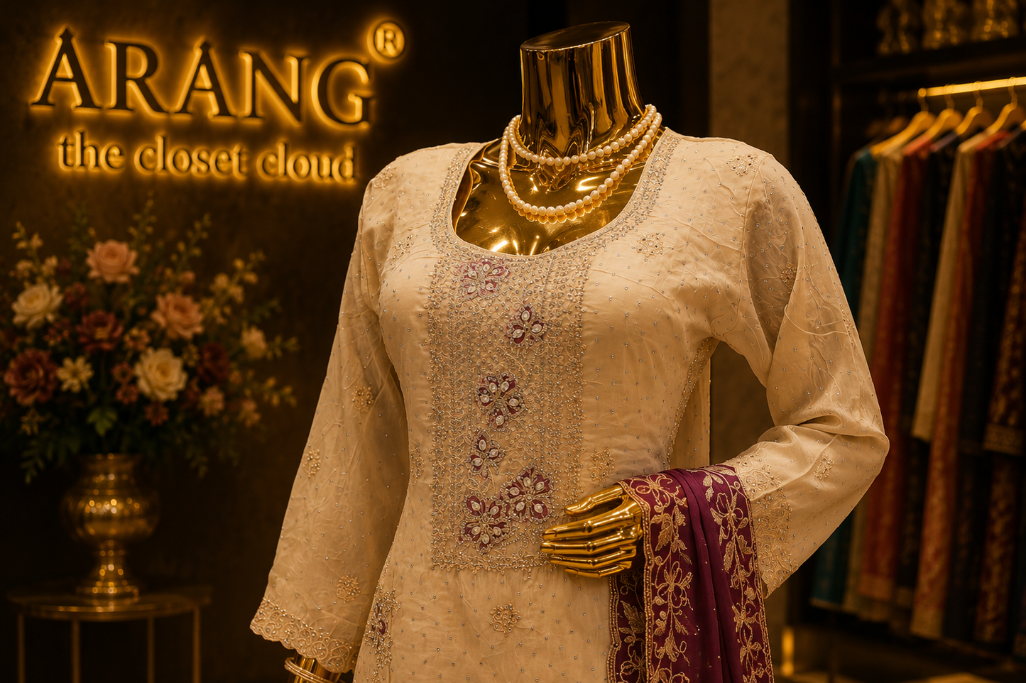 The Designer Elegant Pakistani Shirt Style Ready to Wear Dress