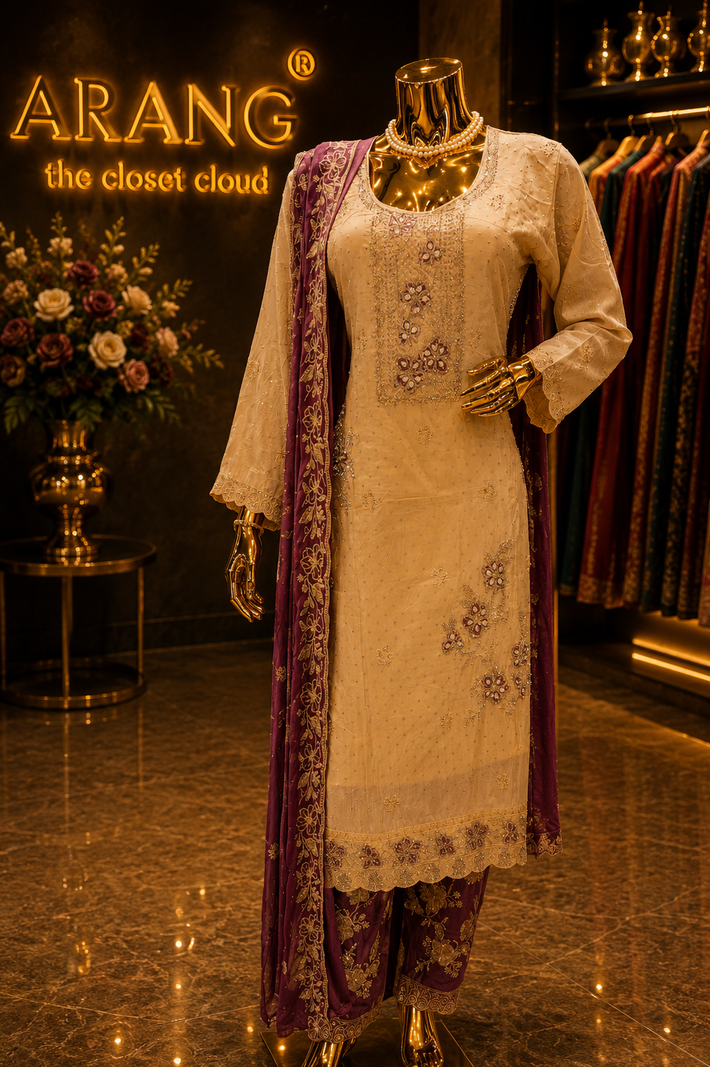 The Designer Elegant Pakistani Shirt Style Ready to Wear Dress