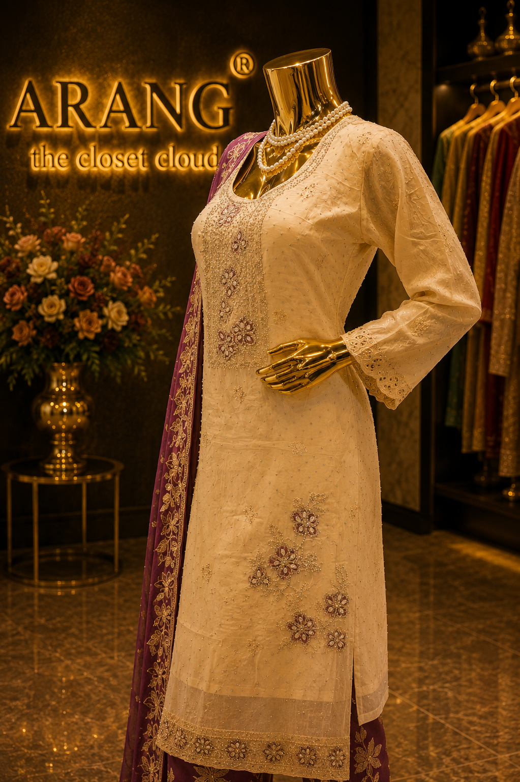 The Designer Elegant Pakistani Shirt Style Ready to Wear Dress
