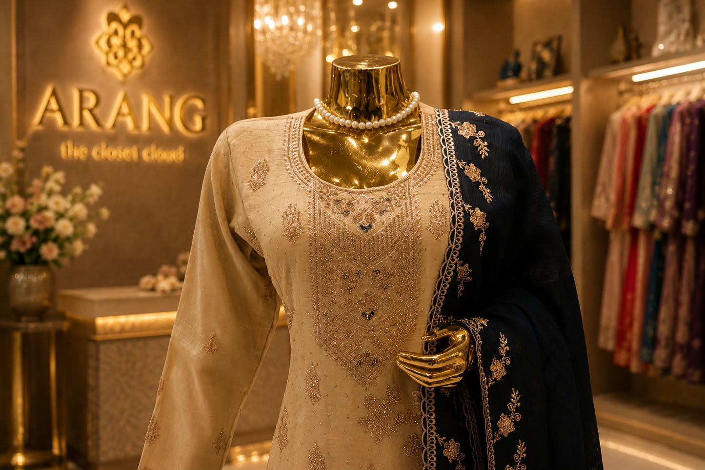 "The Designer Pakistani Elegant Shirt Style Ready To Wear Dress