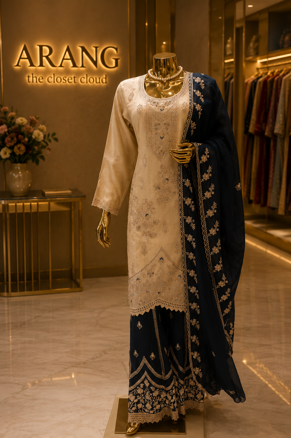 "The Designer Pakistani Elegant Shirt Style Ready To Wear Dress