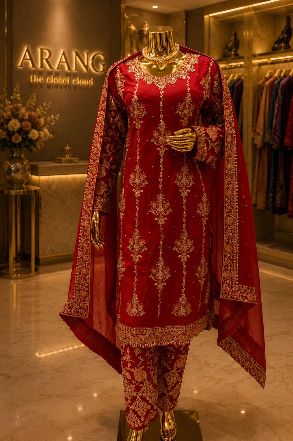 The Designer Luxury Semi-Stitched Style Dress
