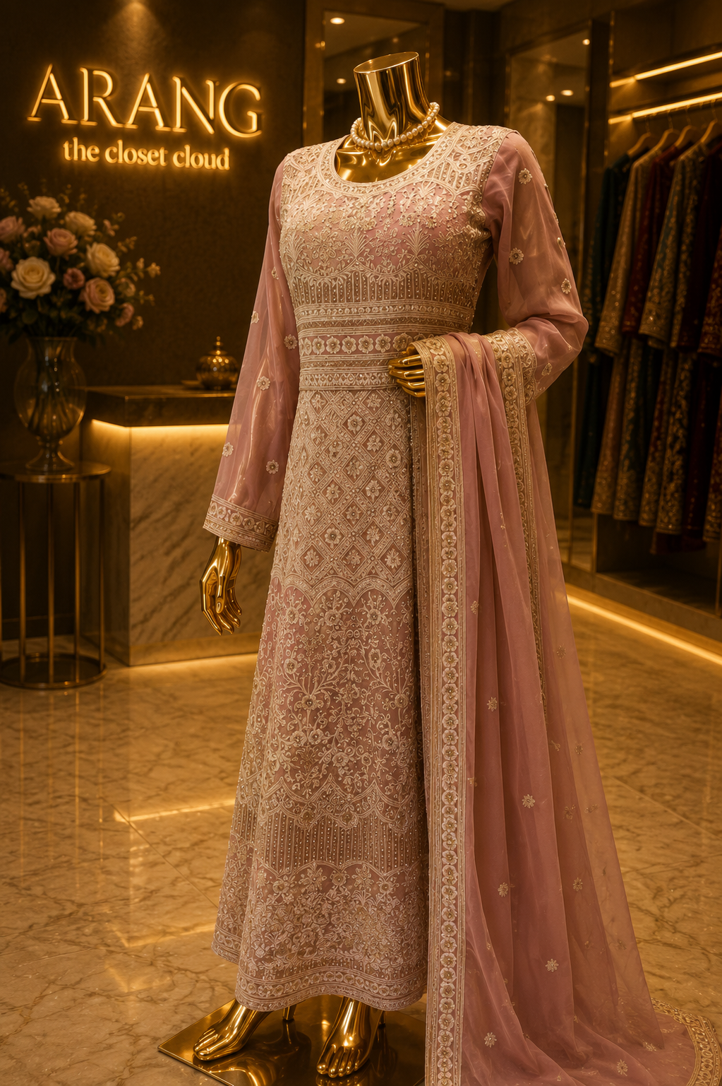 The Premium Designer Long Frock Ready to Wear Dress