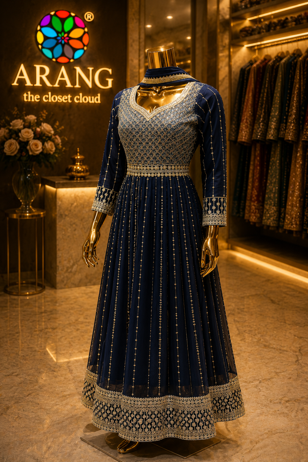 The Premium Designer Long Gown Ready to Wear Dress