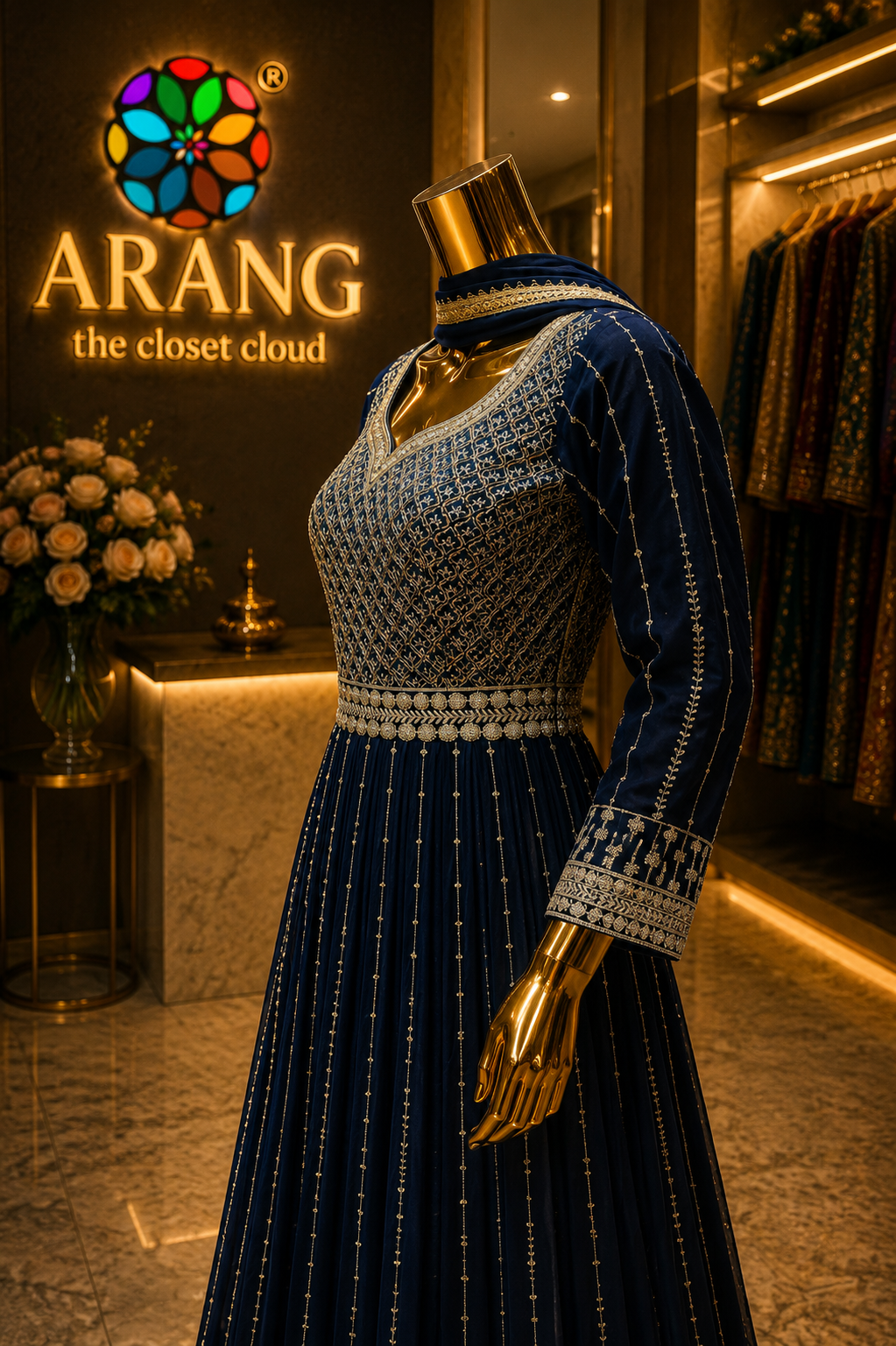 The Premium Designer Long Gown Ready to Wear Dress