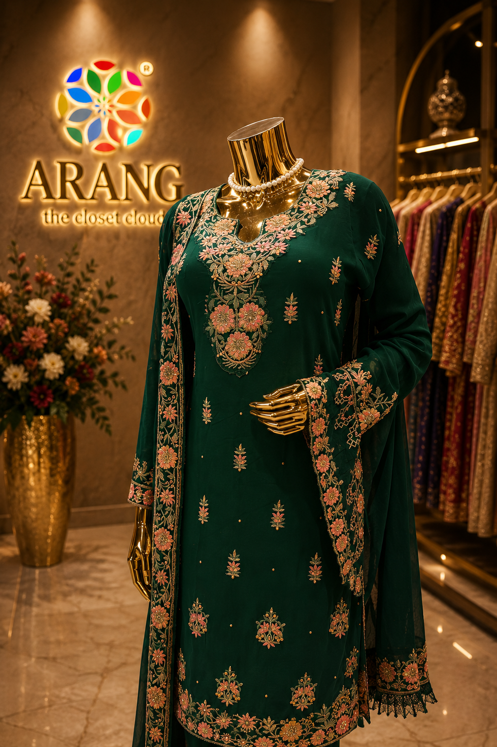 The Designer Luxury Semi-Stitched Style Dress