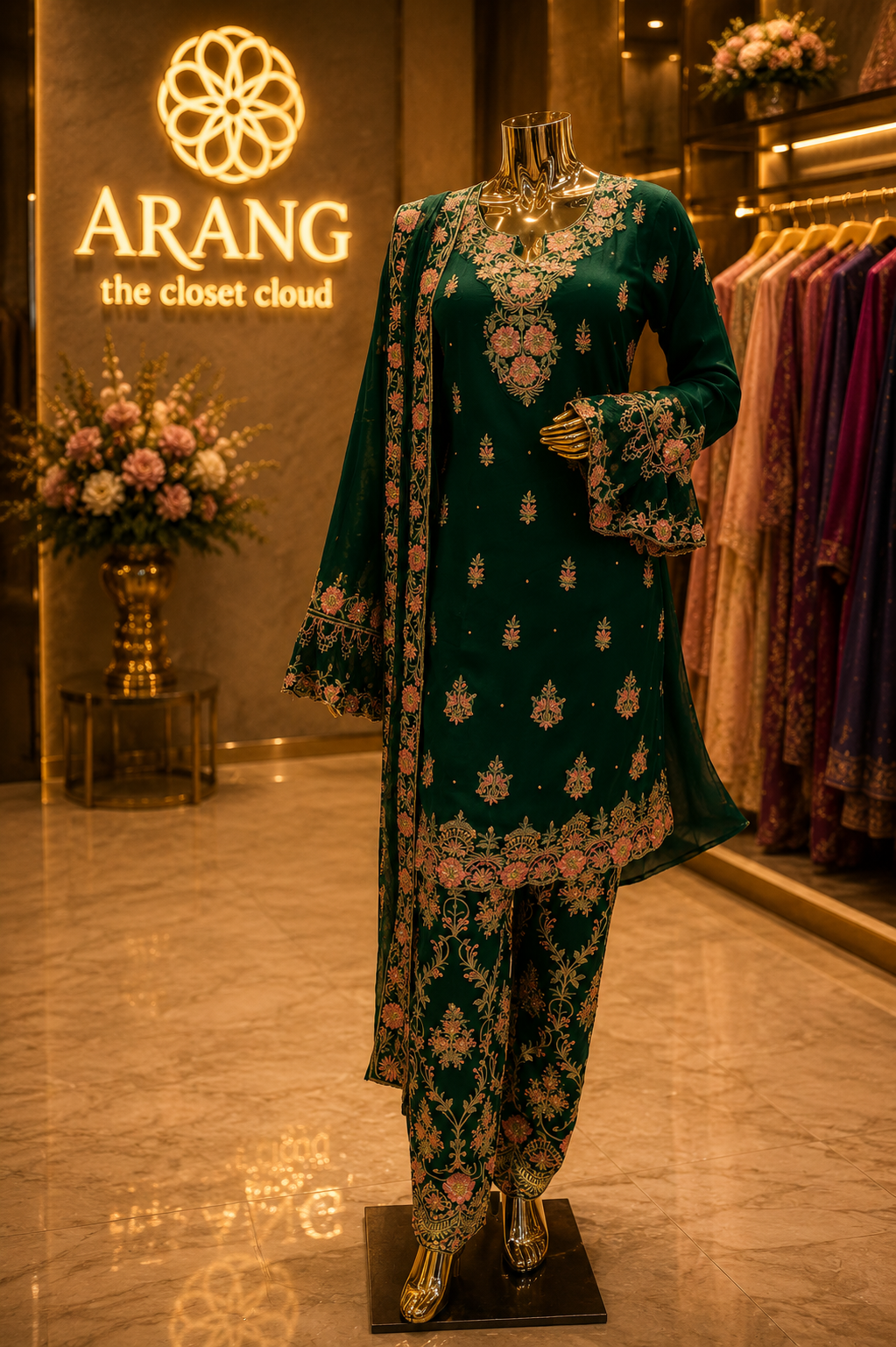 The Designer Luxury Semi-Stitched Style Dress
