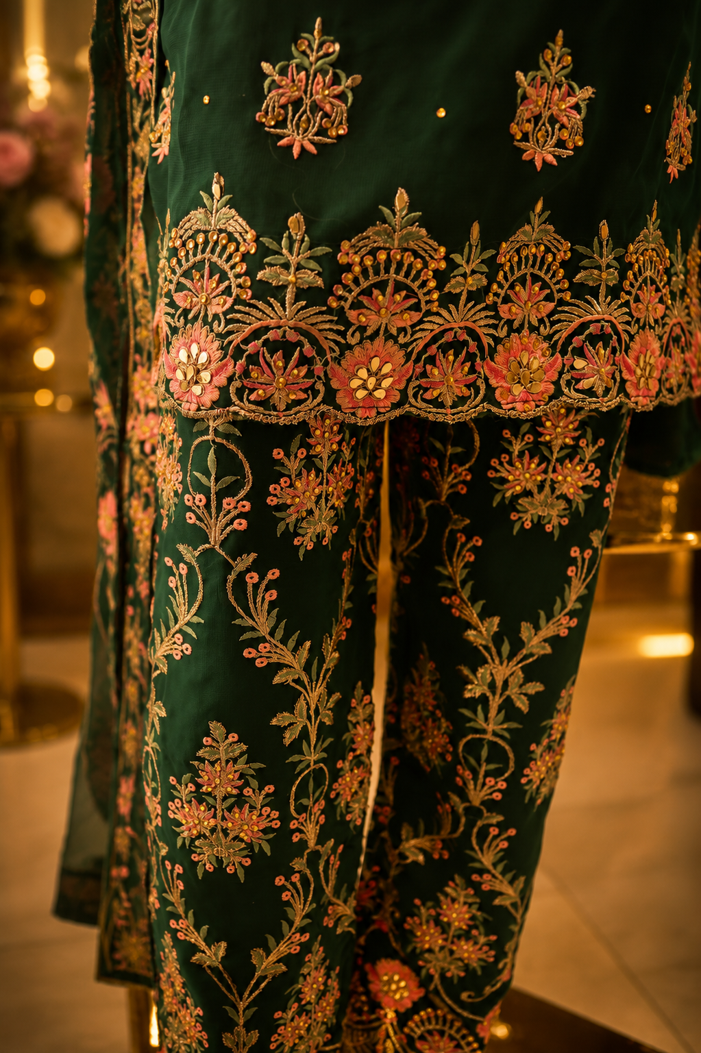 The Designer Luxury Semi-Stitched Style Dress