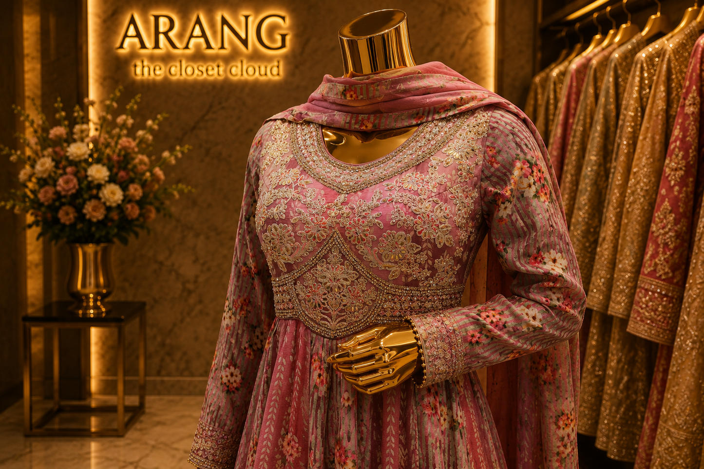The Elegant Premium Pakistani Long Shirt Style Ready To Wear Dress