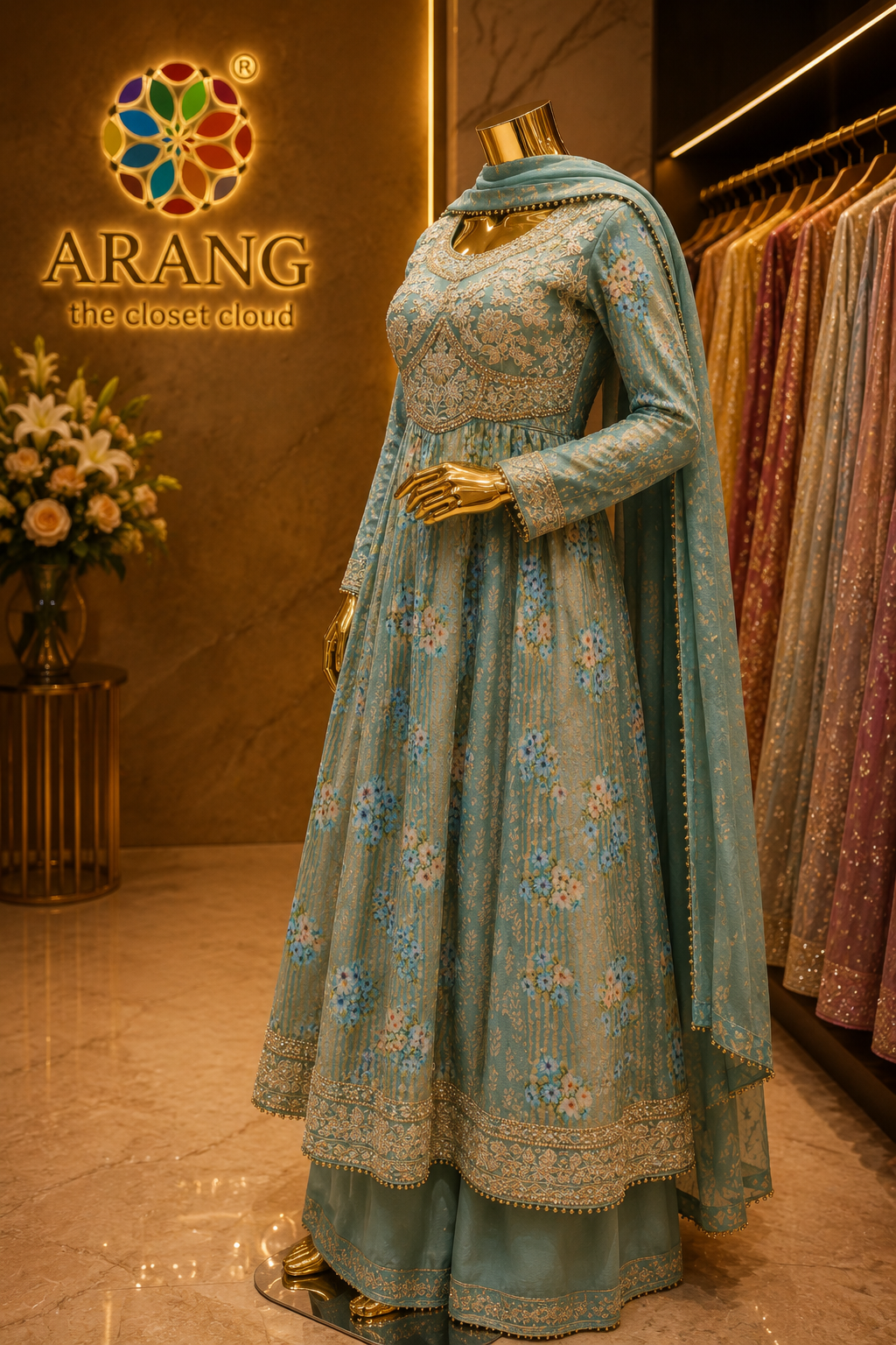 The Elegant Premium Pakistani Long Shirt Style Ready To Wear Dress