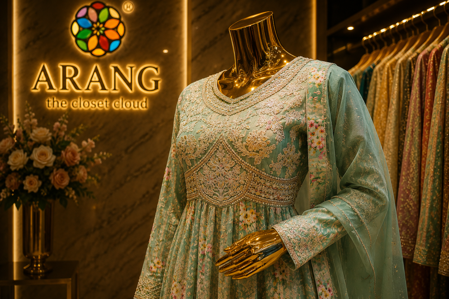 The Elegant Premium Pakistani Long Shirt Style Ready To Wear Dress