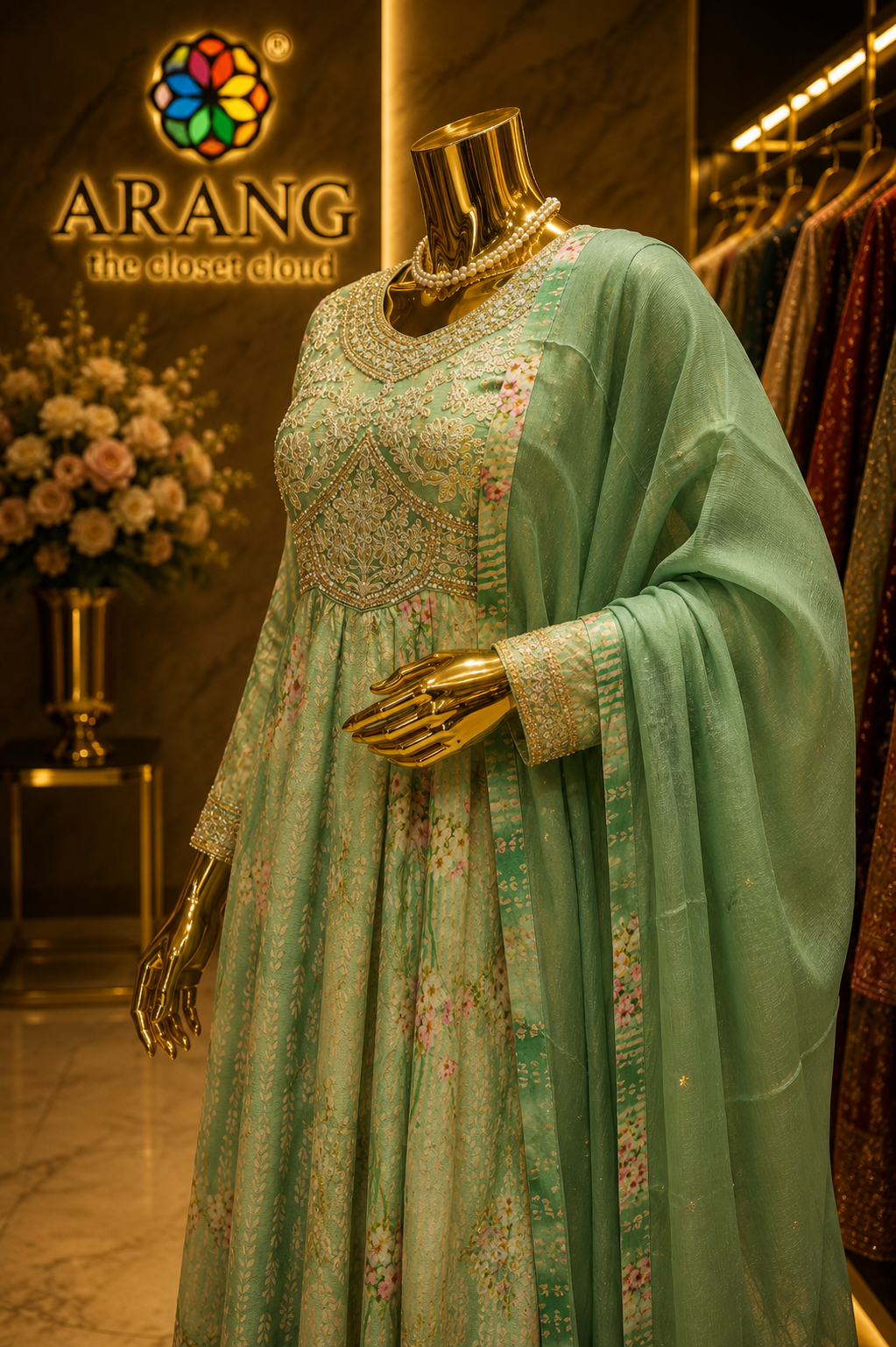 The Elegant Premium Pakistani Long Shirt Style Ready To Wear Dress