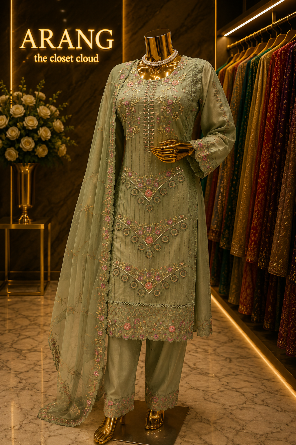 The Designer Pakistani Shirt Style Ready To Wear Dress